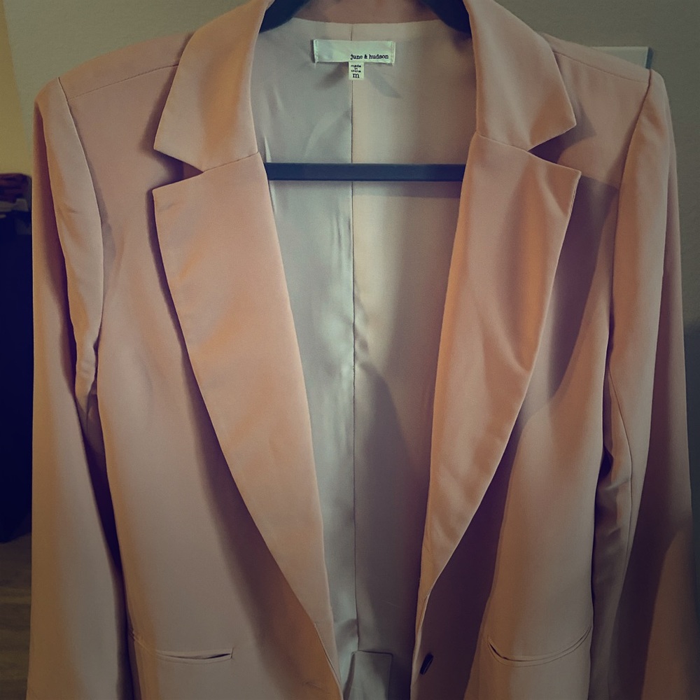 June & Hudson Blazer Soft Pink